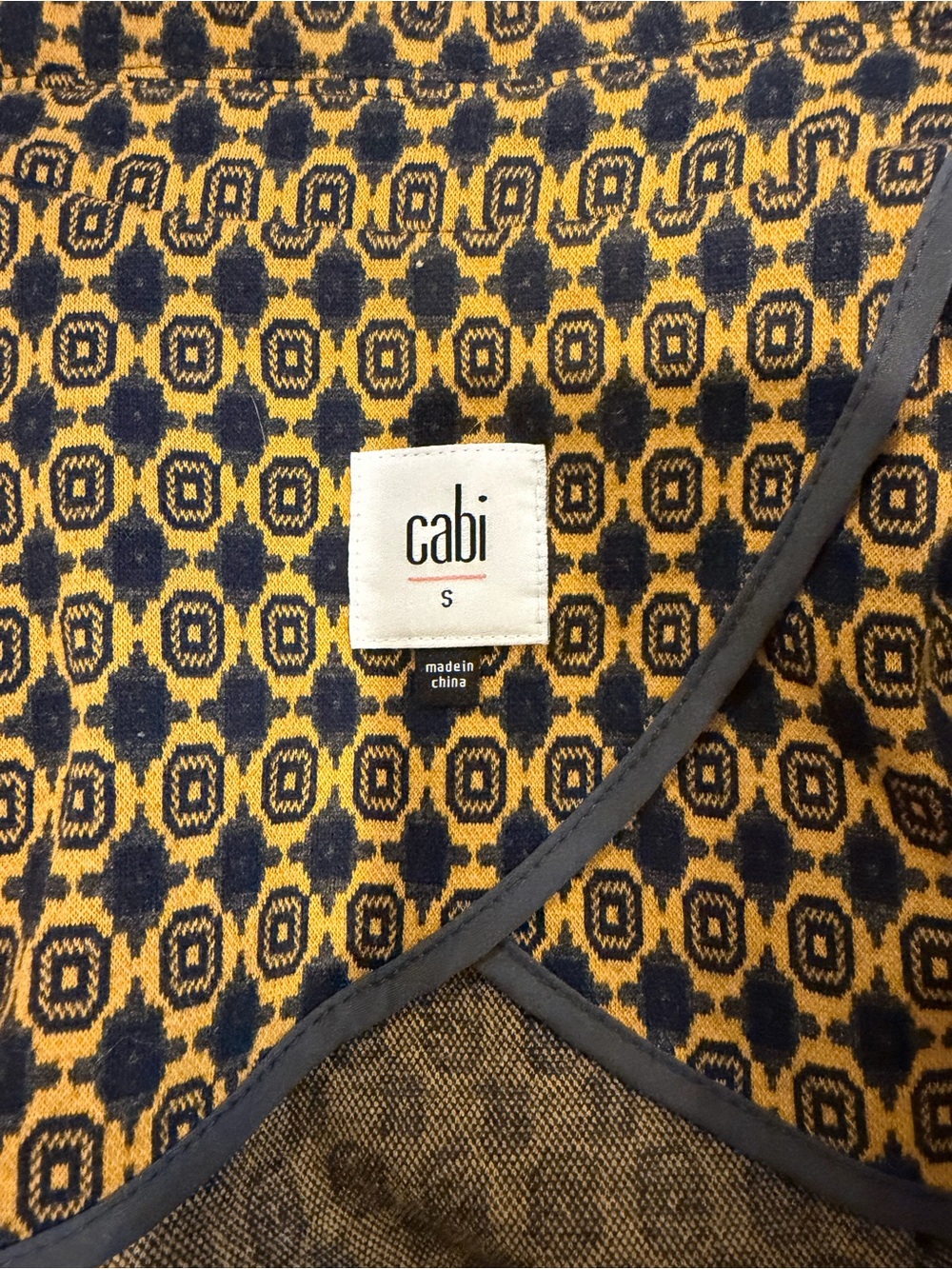 CAbi Yellow & Black Geometric Print Blazer - Picture 4 of 5
